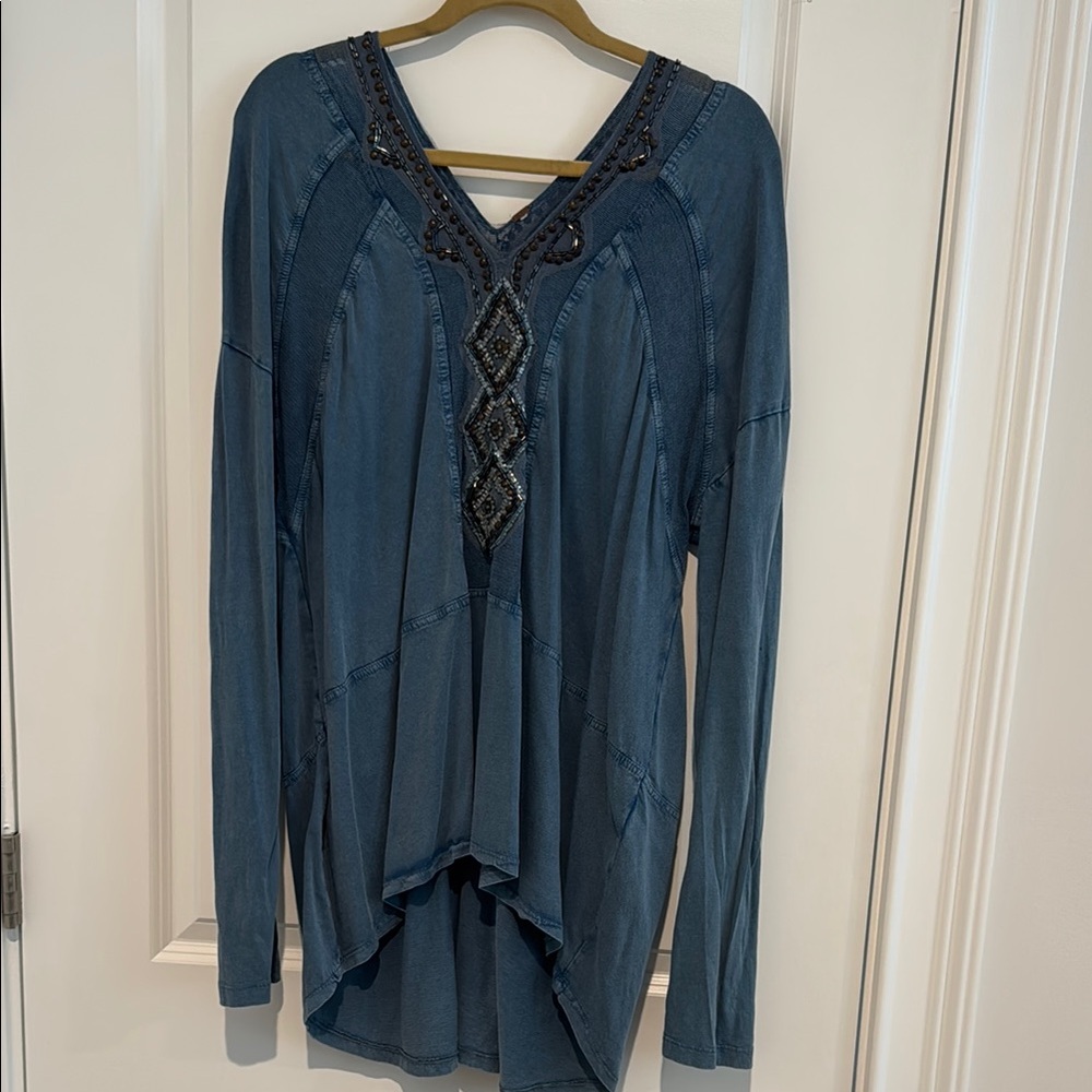 Gorgeous beaded free people top